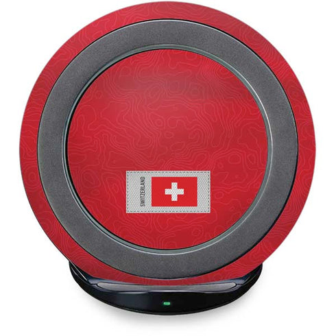 Switzerland Soccer Flag Fast Charge Wireless Charging Stand Skin